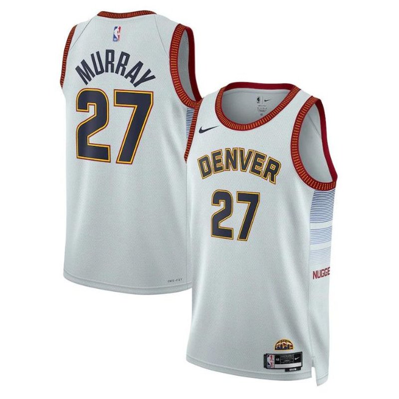 Jamal Murray Denver Nuggets Unisex 2023 NBA Jersey - City Edition - Silver