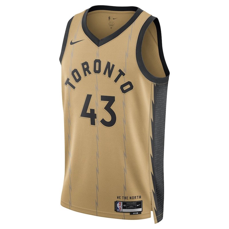 Pascal Siakam Toronto Raptors Unisex 23/24 NBA Jersey - Gold - City Edition