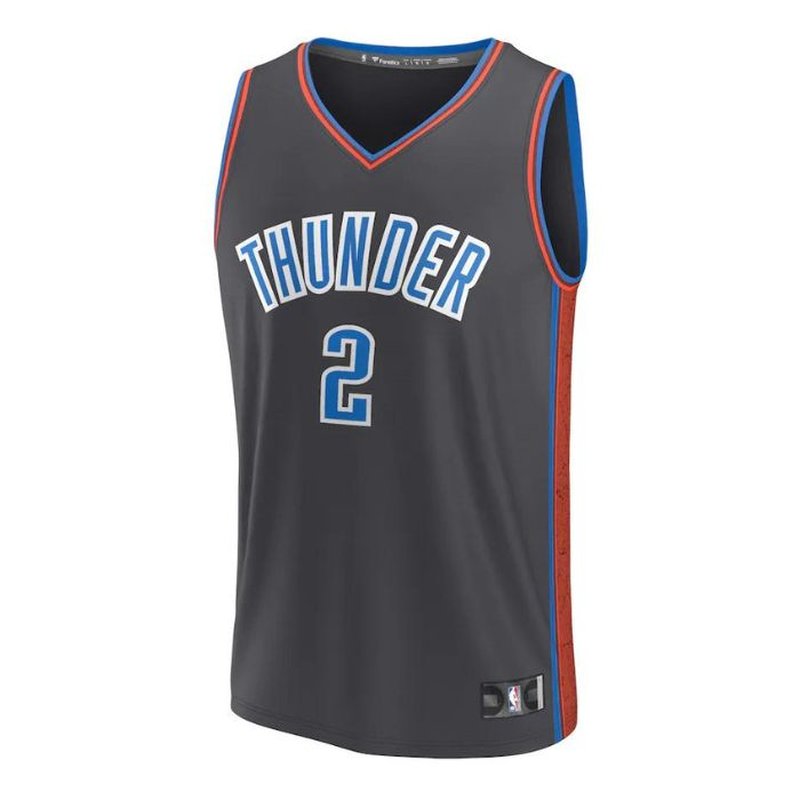 Shai Gilgeous-Alexander Oklahoma City Thunder 2023 Fastbreak Unisex NBA Jersey - City Edition - Anthracite